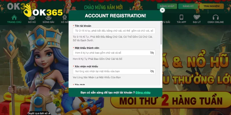 Hướng dẫn đăng ký Ok365 chi tiết cho người mới